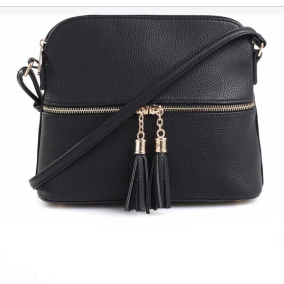 MKF collection Handbags - MKII Bella Tassel Charm Crossbody Pewter Crossbody